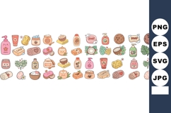 Colorful Hand Drawn Organic Food Illustration Vector Product Image 1