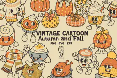 Vintage Autumn and Fall Cartoon Character Product Image 1