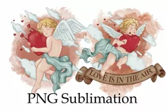 Valentine, Cupid love is in the air, Png Sublimation Product Image 1