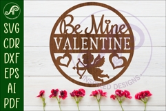 Be mine Valentine wall sign, SVG file. Product Image 1