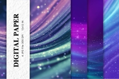 Purple Abstract Background Digital Paper Wallpaper Wallart Product Image 1