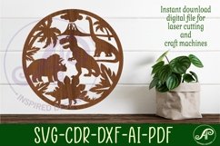 Dinosaur wall art sign, SVG file. vector file Product Image 1