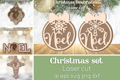 Layered Noel decoration, 3d Nativity Christmas ornament Product Image 1