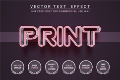 Neon line - editable text effect, font style Product Image 2