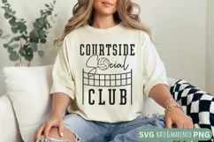 Courtside Social Club SVG | Volleyball SVG | Volleyball PNG Product Image 1