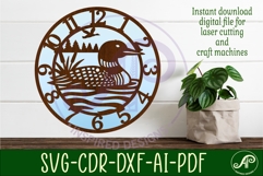 Loon duck clock wall clock laser cut files Product Image 1