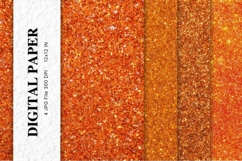 Orange glitter Background Wallpaper Sparkles Digital Paper_1 Product Image 1