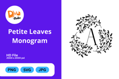 Petite Leaves Monogram Product Image 1