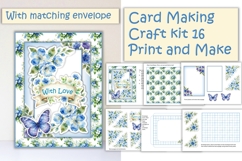 Summer Flowers Card Making Kit 16 with matching envelope Product Image 1