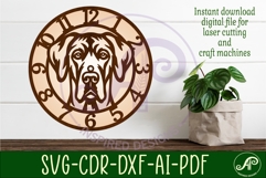 Great Dane Dog clock wall clock laser cut file Product Image 1