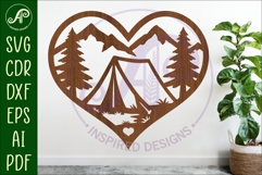 Camping tent heart wall sign, camper home decor Product Image 1
