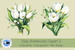 Spring Tulips PNG Watercolor Clipart 3 Product Image 2