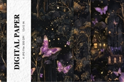Butterfly Background Wallpaper Digital Paper Patter_3 Product Image 1