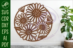 Daisy flowers wall art sign Product Image 1