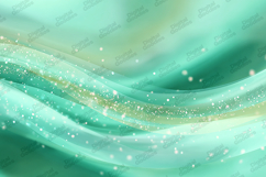Aqua Swirl Waves Gold Glitter Streaks Background Product Image 1