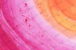 Pink Orange Watercolor Circular Swirl Glitter Background Product Image 1
