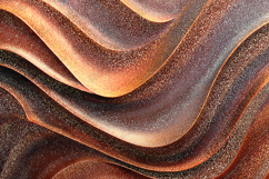 Bronze Copper Wavy Metallic 3D Abstract Texture Product Image 1