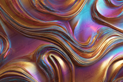 Iridescent Glossy Metallic Swirl Texture Background Product Image 1