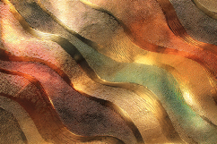 Embossed Gold Metallic Wave Texture with Iridescent Glow Product Image 1