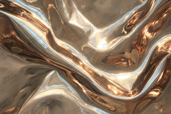 Glossy Molten Metallic Foil Texture in Gold and Bronze Product Image 1