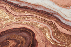 Rose Gold Glitter Marble Texture with Elegant Swirls Product Image 1