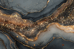 Black Gold Glitter Marble Texture with Luxe Sparkle Product Image 1