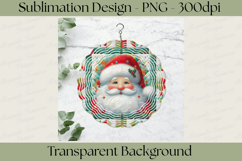 Whimsical Quilted Santa Wind Spinner PNG Design Product Image 3