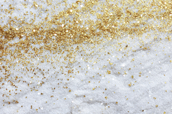 Gold Glitter on White Marble Sparkle Background Product Image 1