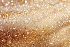 Macro Gold Sand Sugar Glitter Bokeh Texture Background Product Image 1