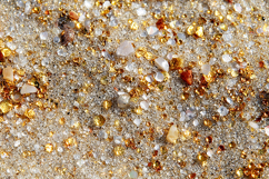 Macro Sand Pebbles Gold Flakes Natural Texture Background Product Image 1