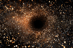 Dark Tunnel Swirl Black Hole Gold Glitter Background Product Image 1