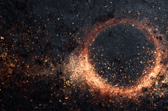 Dark Surface Gold Glitter Ring Abstract Texture Background Product Image 1