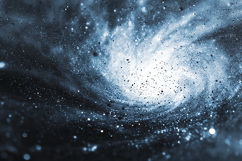 Cosmic Galaxy Swirl Ice Blue Glitter Background Product Image 1