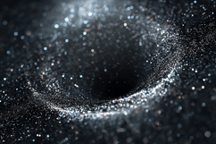 Dark Vortex Swirl Silver Blue Glitter Abstract Background Product Image 1