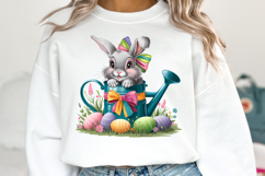 Bunny Easter Clipart, Happy Easter Sublimation PNG Product Image 2