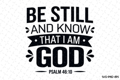 Be Still and know that I am God SVG | Bible Verse Product Image 1