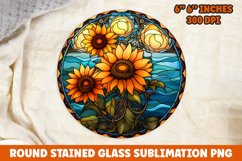 Halloween Round Sublimation| Sunflower Sublimation | Pumpkin Product Image 1