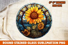 Halloween Round Sublimation| Sunflower Sublimation | Pumpkin Product Image 1