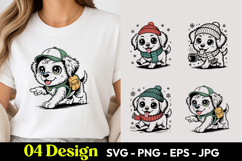 Christmas Puppy SVG PNG Product Image 1