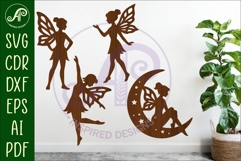 Fairies silhouettes laser cut outs 2 Product Image 1