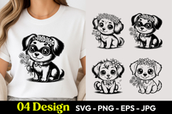 Cute Spaniel Puppy SVG PNG Product Image 1