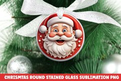 Christmas Round Ornament PNG | Christmas Sublimation | Santa Product Image 1