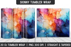 Watercolor Tumbler Wrap | Sublimation Designs | Tumbler Product Image 1
