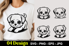 Puppy Peeking SVG PNG Product Image 1