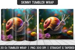 Flower Tumbler Wrap | 3D Sublimation | Skinny Tumbler Product Image 1