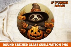 Halloween Round Sublimation| Sublimation | Sloth | Pumpkin Product Image 1