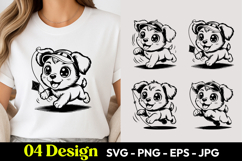 Little Cute Puppy SVG PNG Product Image 1