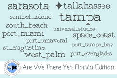 Florida Travel Word Art PNG Clipart Product Image 2