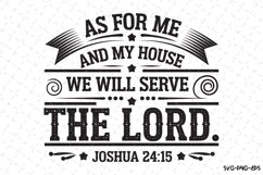 As for me and my house We will serve The Lord SVG Product Image 1