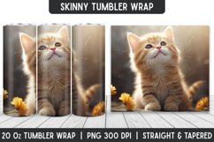 Cute Cat Tumbler Wrap | Sublimation Tumbler | Tumblers Product Image 1
